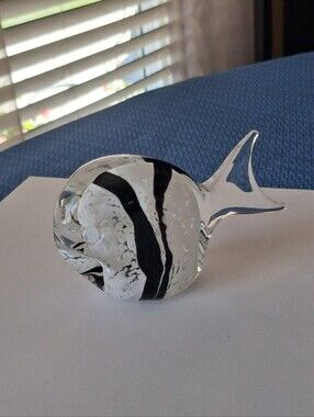 Enesco Glass Fish Paperweight/decor